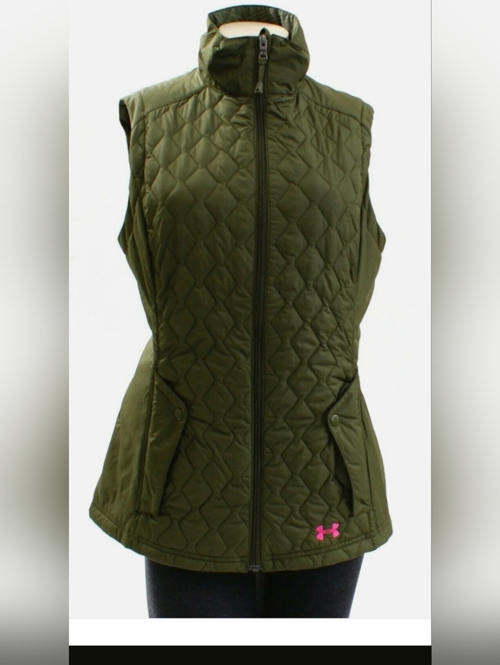 Women's Under Armour Infrared Storm Green Zip Front Alpinlite Vest